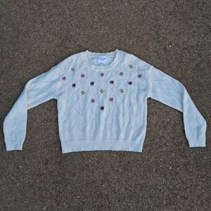 Willow & Wind Sweater with Floral Embroidery